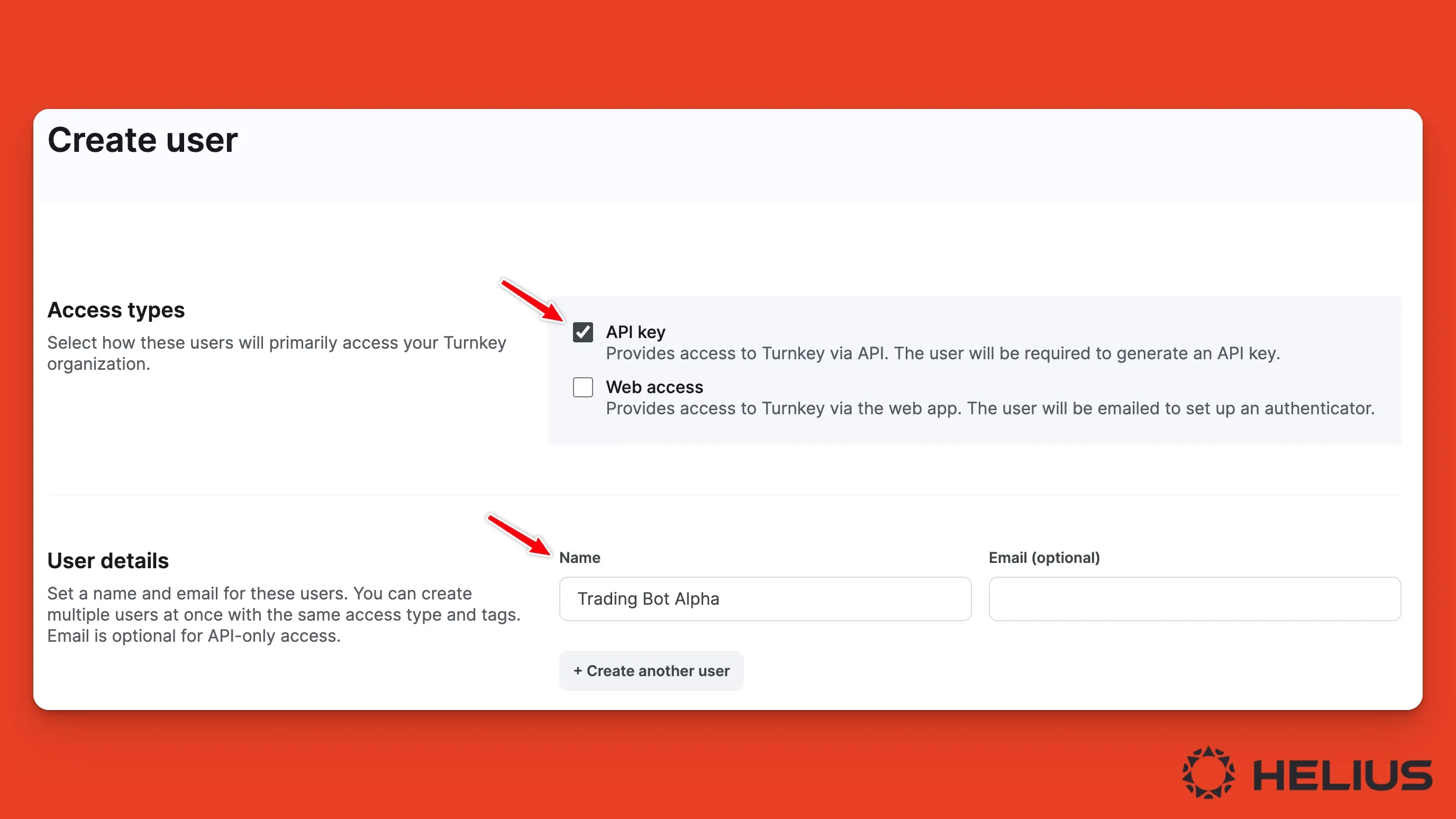Create a Solana Wallet API key using Turnkey
