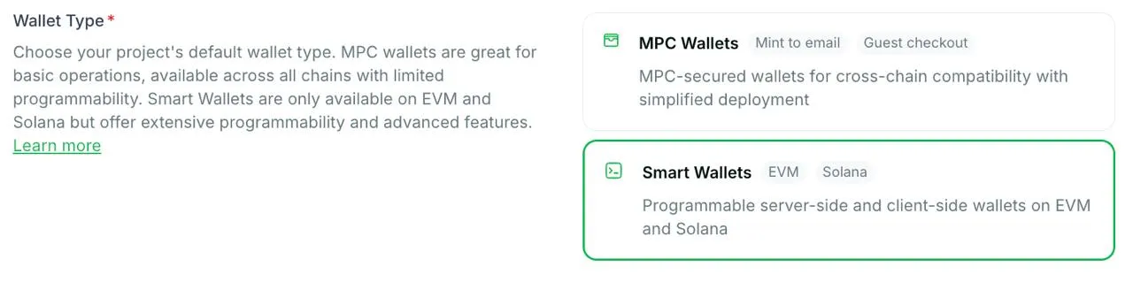 create a solana smart wallet using crossmint