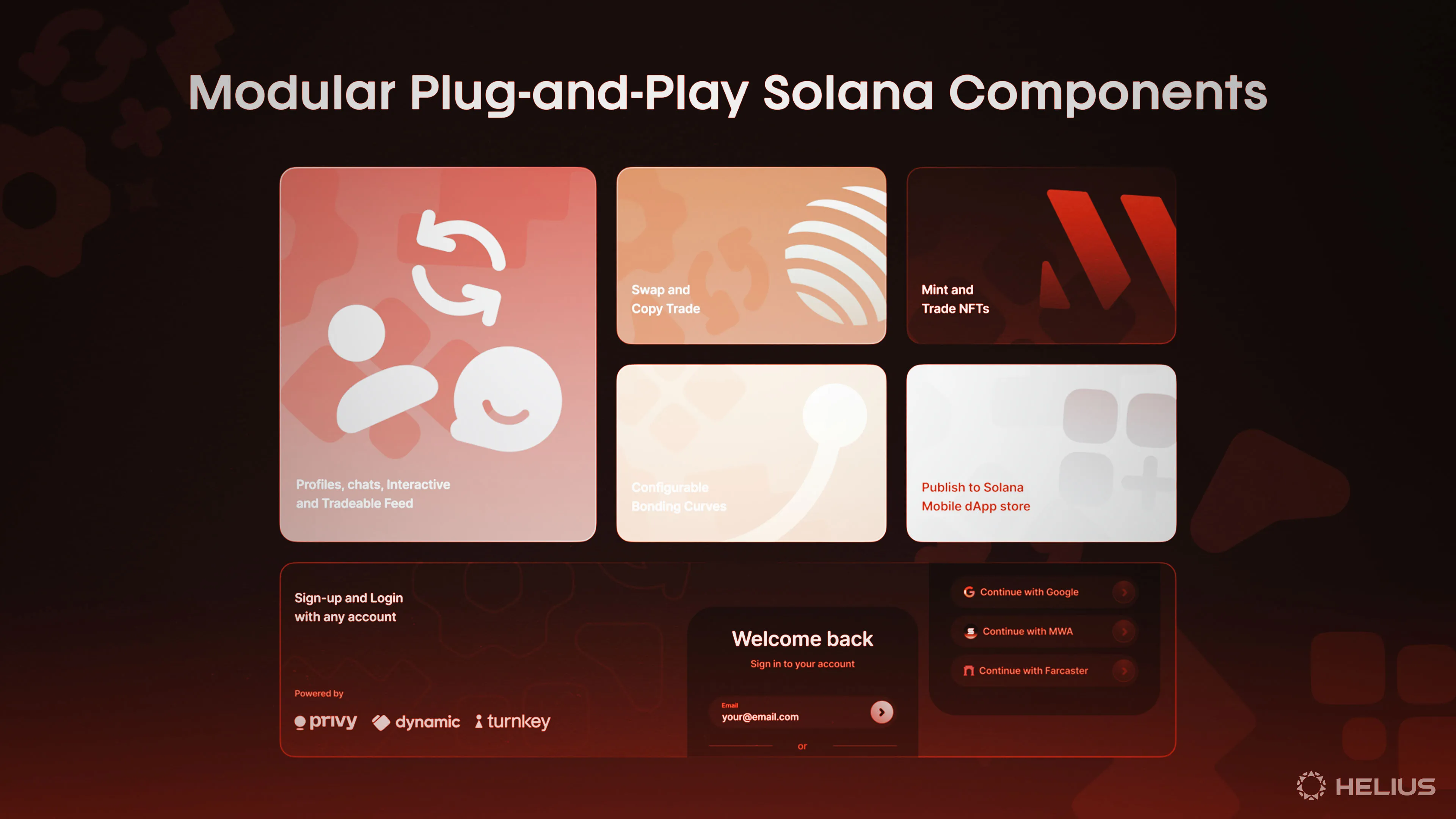 modular components for building solana ios apps and solana android apps